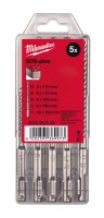Milwaukee 4932352338 Pack of 5 SDS+ Plus M2 Drill Set 5mm - 10mm