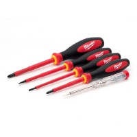 Milwaukee 4932464066 5 Piece Electricians VDE Screwdriver Set