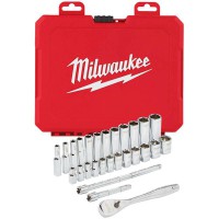 Milwaukee 4932464943 28 Piece 1/4\" Ratcheting Socket Set Metric