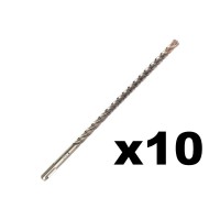 Milwaukee 4932471254 Pack of 10 SDS+ Plus MX4 Drill Bits 10mm x 265mm