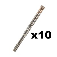 Milwaukee 4932471257 Pack of 10 SDS+ Plus MX4 Drill Bits 14mm x 210mm