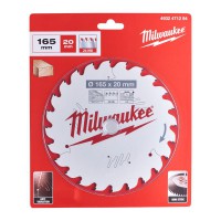 Milwaukee 4932471294 Wood Cutting Circular Saw Blade 165mm x 20mm 24T