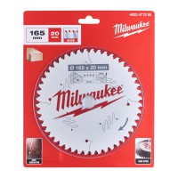 Milwaukee 4932471295 Wood Cutting Circular Saw Blade 165mm x 20 48T
