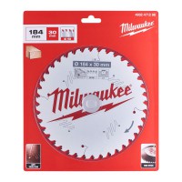 Milwaukee 4932471298 Wood Cutting Circular Saw Blade 184mm x 30mm 40T