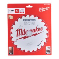 Milwaukee 4932471300 Wood Cutting Circular Saw Blade 190mm x 30mm 24T