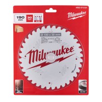 Milwaukee 4932471301 Wood Cutting Circular Saw Blade 190mm x 30mm 36T