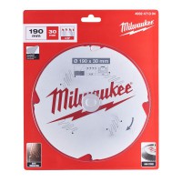 Milwaukee 4932471304 Fibre Cement Cutting Circular Saw Blade 190mm x 30mm 4T