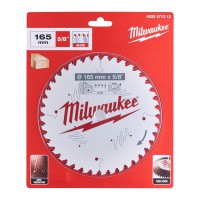 Milwaukee 4932471312 Wood Cutting Circular Saw Blade 165mm x 5/8\" 40T