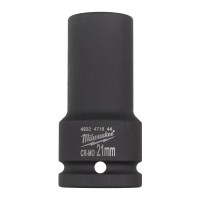 Milwaukee SHOCKWAVE IMPACT DUTY  3/4\" Impact Socket Long 21mm - 1pc