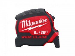 Milwaukee 4932471818 Premium Wide Blade 8m / 26ft Metric / Imperial Tape Measure