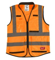 Milwaukee Prem. Hi-Visibility Vest Org. - S/M -1pc