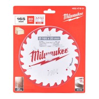 Milwaukee 4932471931 Wood Cutting Circular Saw Blade 165mm x 20mm 24T