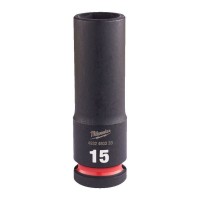 Milwaukee Hex Socket Shockwave 1/2 Deep 15mm-1pc