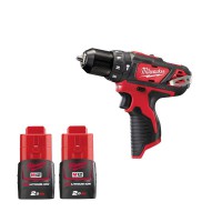 Milwaukee M12 BPD-202 Cordless Percussion Drill 12 Volt with 2 x 2AH Batteries