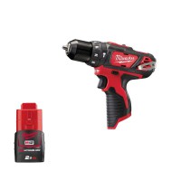 Milwaukee M12 BPD-202 Cordless Percussion Drill 12 Volt with 1 x 2AH Batteries