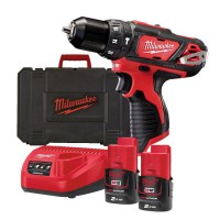 Milwaukee M12 BPD-202C Cordless Percussion Drill 12 Volt 2 x 2.0Ah Li-Ion