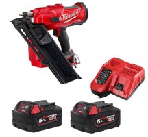 Milwaukee M18 FFN-0C Framing Nailer Nail Gun + 2 x 5ah battery & Charger