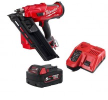 Milwaukee M18 FFN-0C Framing Nailer Nail Gun + 1 x 5ah battery & Charger