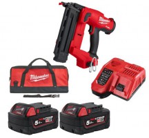 Milwaukee M18 FN18GS-0X M18 FUEL 18 GS FINISH NAILER NAIL GUN BODY + 2 x 5ah Batteries & Bag