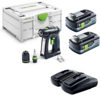 Festool 577225 Cordless drill C 18-Basic In Systainer + 2 x 4ah High Power Battery + Charger
