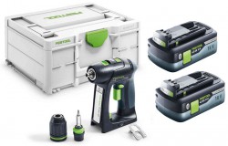 Festool 577225 Cordless drill C 18-Basic In Systainer + 2 x 4ah High Power Battery