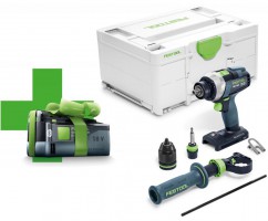 Festool 577564 Cordless drill QUADRIVE TDC 18/4 I-Basic-5,0 + 18V 5Ah Battery