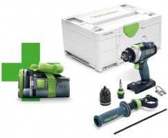 Festool 577565 TPC 18/4 I-Basic-5.0 Cordless percussion drill QUADRIVE With Free 5AH Battery