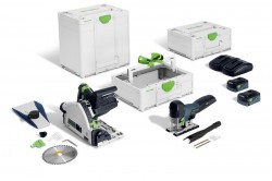Festool 578027 TSC55 Cordless Plunge Saw & PSC420 Cordless Jigsaw Kit - FES578027