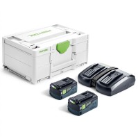 Festool 578680 18V HP5 High Power Energy Set 2 x 5.0Ah Batteries & TCL6DUO Charger GB