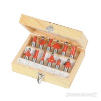 Silverline 1/2\" TCT Router Bit Set 12pce 1/2\" 763555