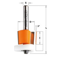 Hw Flush Trim Router Bit With Triangular Bearing S=6.35 D=12