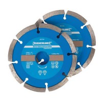 Silverline 807350 Pack of 2 Mortar Raking Diamond Blade 115 x 22.2mm