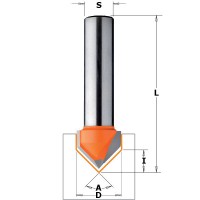 CMT 815.127.11 1/4\" Shank TCT 90 V Grooving Router Cutter Bit 12.7mm x 12.7mm