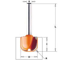 CMT 851.001.11 11.1mm Bowl & Tray Router Cutter Bit 11.1mm x 12.7mm 1/4\" Shank TCT