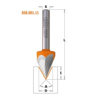 CMT 858.001.11 12.7mm 60 Laser Point Engraving Router Bit Cutter 1/4\" Shank TCT