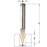 CMT 858.002.11 6.35mm 35 Laser Point Engraving Router Bit Cutter 1/4\" Shank TCT