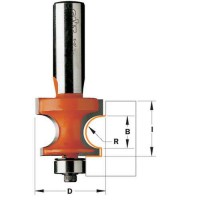 CMT 861.032.11 3.2mm Corner Beading Router Cutter Bit 22.2mm x 15mm 1/4\" Shank TCT