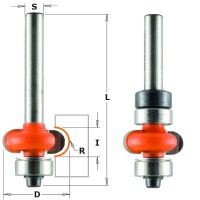 CMT 862.032.11 3.2mm Convex Beading Router Cutter Bit with Bearing 19mm x 3.2mm