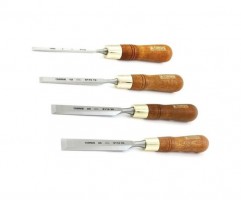 NAREX 863201 Wood Line Plus Premium Set of Bevel Edge Chisels 6mm 12mm 20mm 26mm