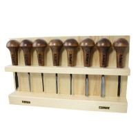 Narex 8687 00 Professional 8 Piece Palm Wood Carving Tools Set in Wooden Rack