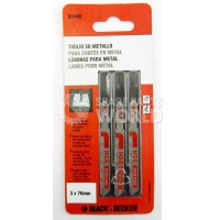 Black & Decker 3 x 76mm TCT Jigsaw Blades