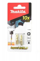 Makita B-28466 Pack of 2 Impact Gold Torsion Screwdriver Bits Pozi PZ1