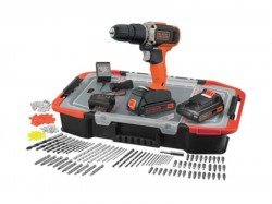 Black & Decker BCD003BAST-GB 18V Lithium-Ion 2 Speed Hammer Drill with 2 x 1.5Ah Batteries & Charger