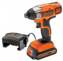 Black & Decker BDCIM18C1 18V Impact Driver with 1.5Ah Battery, Charger in Carton