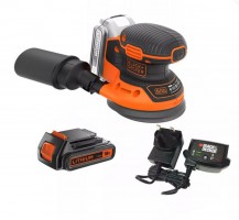 Black & Decker BDCROS18 18V Cordless Random Orbital Sander with Dust Bag + 1x1.5Ah & Charger