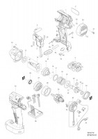 Makita BTW074 CORDLESS IMPACT WRENCH Spare Parts