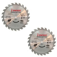 Spartacus 150 x 24T x 10mm Wood Cutting Cordless Circular Saw Blade Pack of 2