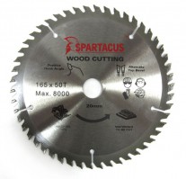 Spartacus 165 x 50T x 20mm Wood Cutting Circular Saw Blade