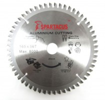 Spartacus 165 x 56T x 20mm Aluminium Cutting Circular Saw Blade