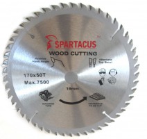 Spartacus 170 x 50T x 16mm Wood Cutting Circular Saw Blade